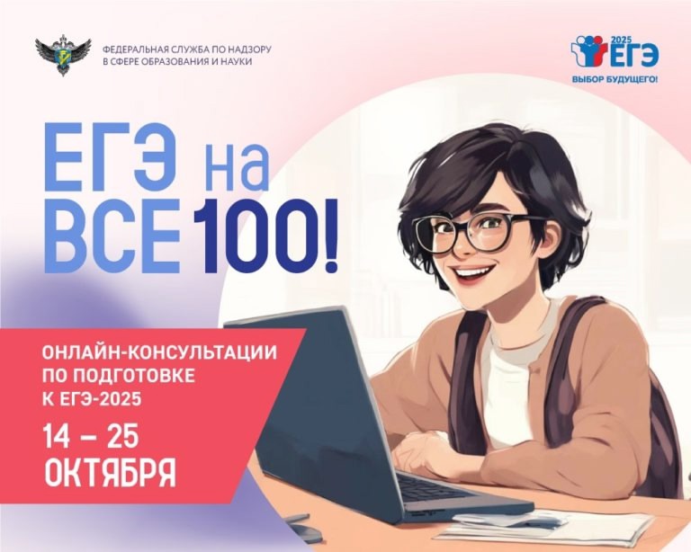 Плакат. Видеоконсультации. На все 100!