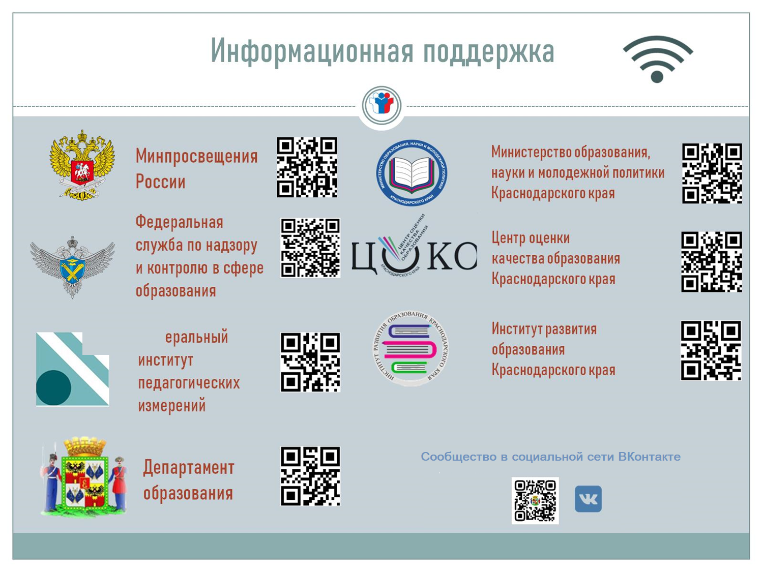Информационная поддержка ГИА