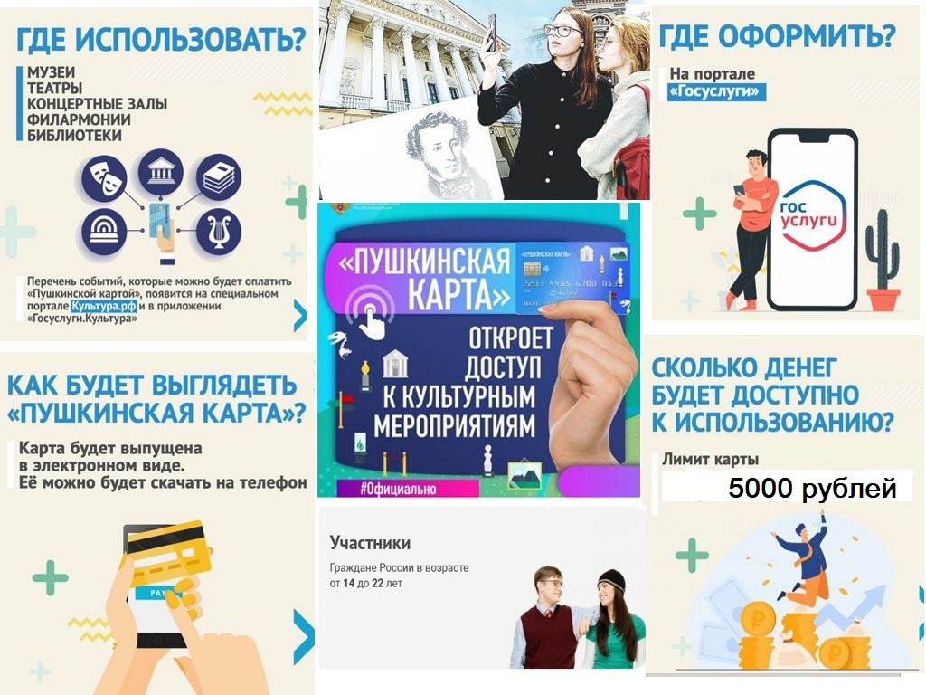 Плакат. Пушкинская карта откроет доступ к культурным мероприятиям города
